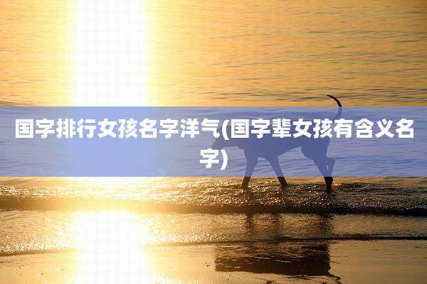 国字排行女孩名字洋气(国字辈女孩有含义名字)