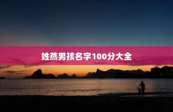 姓燕男孩名字100分大全