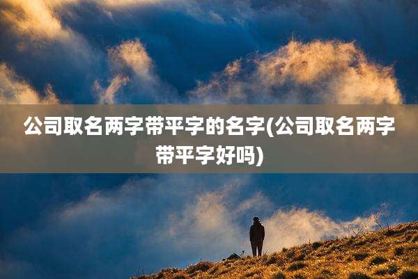 公司取名两字带平字的名字(公司取名两字带平字好吗)
