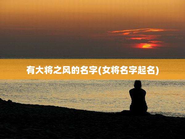 有大将之风的名字(女将名字起名)