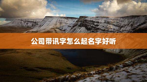 公司带讯字怎么起名字好听