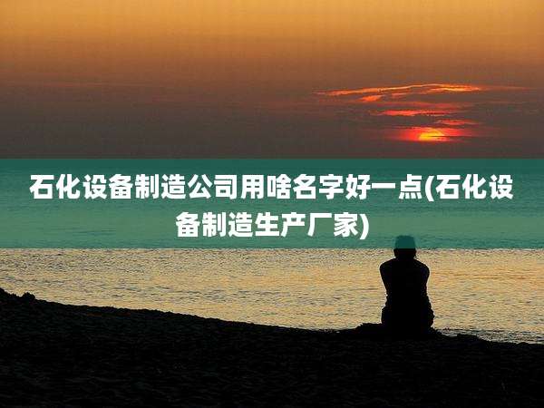 石化设备制造公司用啥名字好一点(石化设备制造生产厂家)