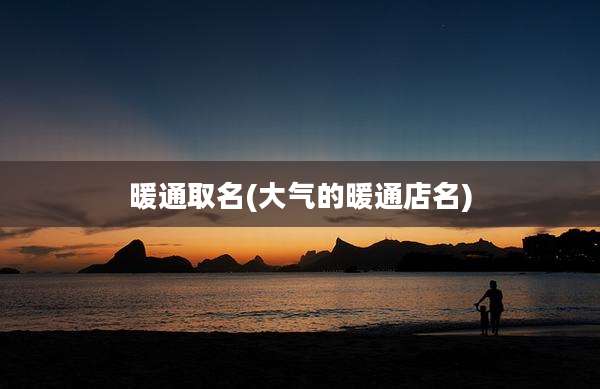 暖通取名(大气的暖通店名)