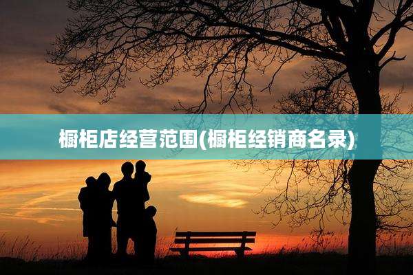 橱柜店经营范围(橱柜经销商名录)