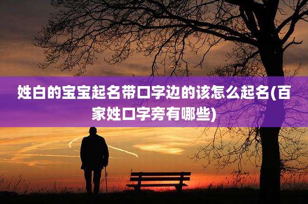 姓白的宝宝起名带口字边的该怎么起名(百家姓口字旁有哪些)