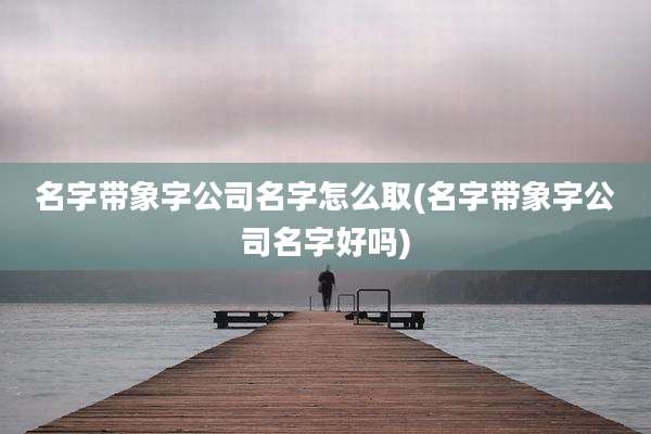 名字带象字公司名字怎么取(名字带象字公司名字好吗)