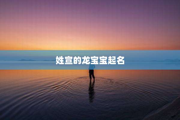 姓宣的龙宝宝起名