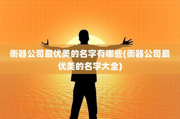 衡器公司最优美的名字有哪些(衡器公司最优美的名字大全)