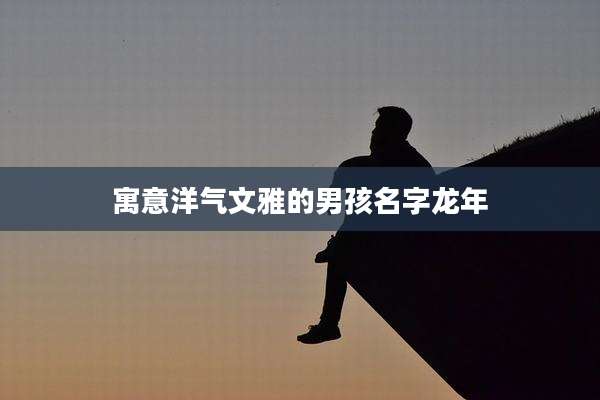 寓意洋气文雅的男孩名字龙年