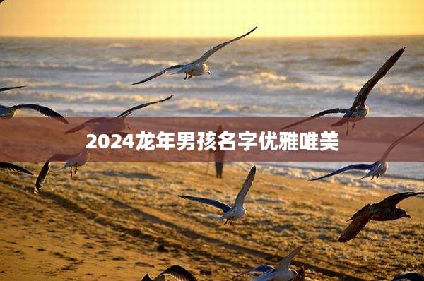 2024龙年男孩名字优雅唯美
