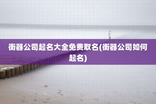 衡器公司起名大全免费取名(衡器公司如何起名)