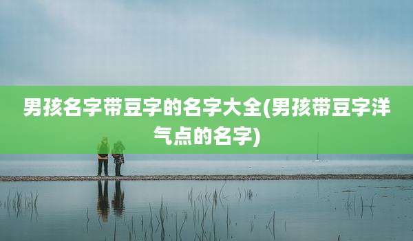 男孩名字带豆字的名字大全(男孩带豆字洋气点的名字)