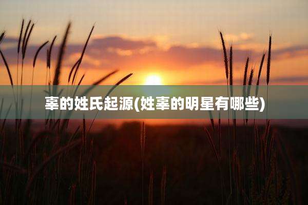 辜的姓氏起源(姓辜的明星有哪些)