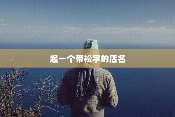 起一个带松字的店名