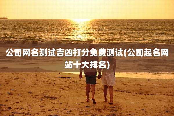 公司网名测试吉凶打分免费测试(公司起名网站十大排名)