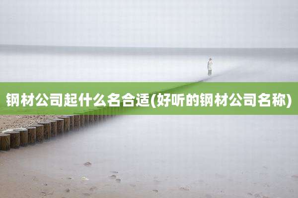 钢材公司起什么名合适(好听的钢材公司名称)