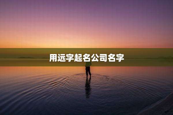 用远字起名公司名字