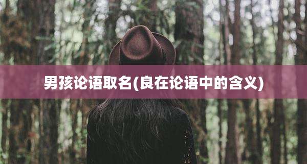 男孩论语取名(良在论语中的含义)