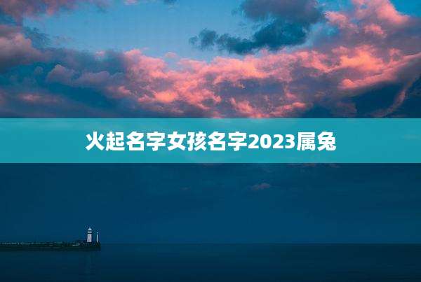 火起名字女孩名字2023属兔