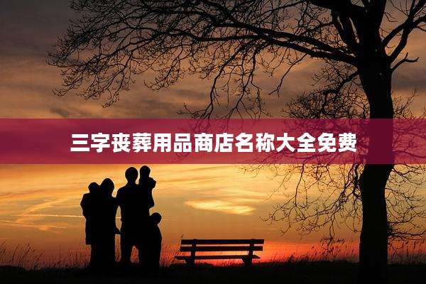 三字丧葬用品商店名称大全免费