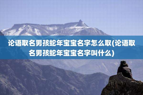 论语取名男孩蛇年宝宝名字怎么取(论语取名男孩蛇年宝宝名字叫什么)