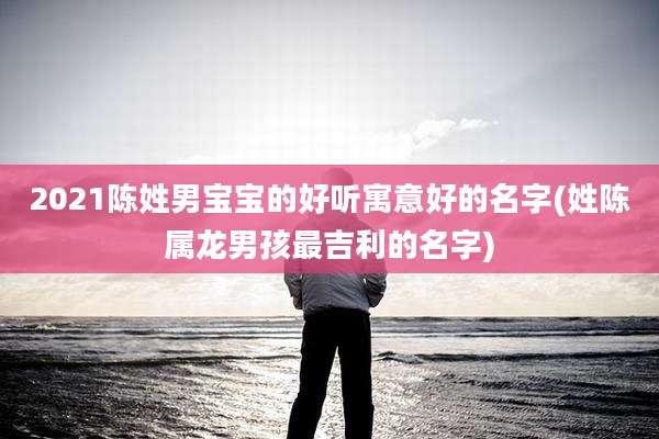 2021陈姓男宝宝的好听寓意好的名字(姓陈属龙男孩最吉利的名字)