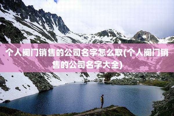 个人阀门销售的公司名字怎么取(个人阀门销售的公司名字大全)