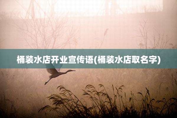 桶装水店开业宣传语(桶装水店取名字)