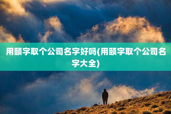 用颐字取个公司名字好吗(用颐字取个公司名字大全)