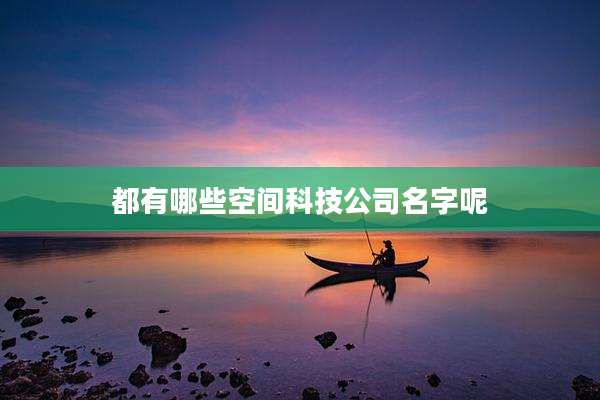 都有哪些空间科技公司名字呢