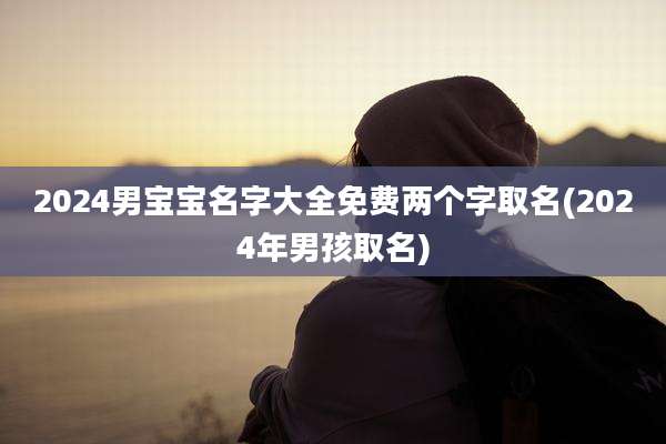 2024男宝宝名字大全免费两个字取名(2024年男孩取名)