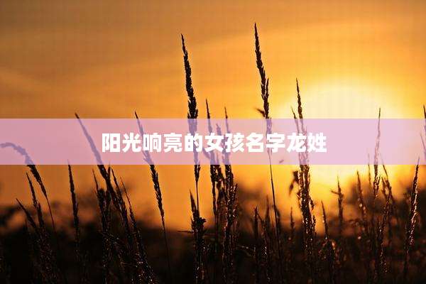 阳光响亮的女孩名字龙姓