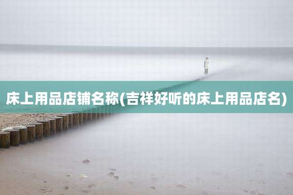 床上用品店铺名称(吉祥好听的床上用品店名)