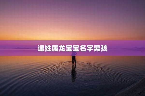 逯姓属龙宝宝名字男孩