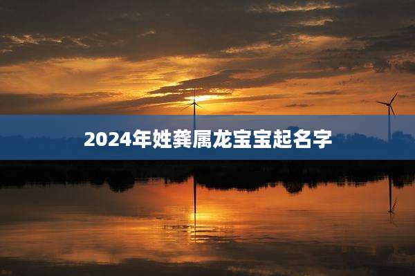 2024年姓龚属龙宝宝起名字