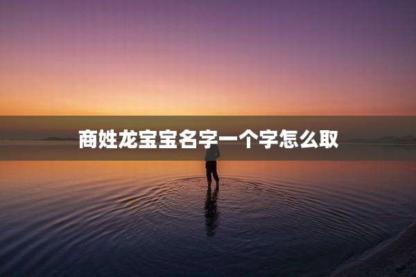 商姓龙宝宝名字一个字怎么取