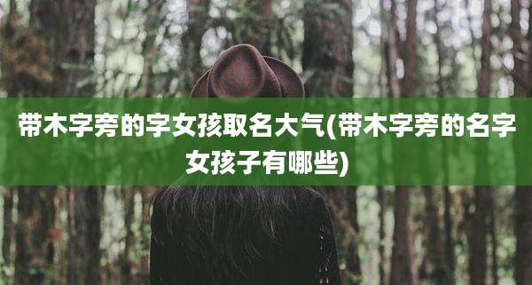 带木字旁的字女孩取名大气(带木字旁的名字女孩子有哪些)