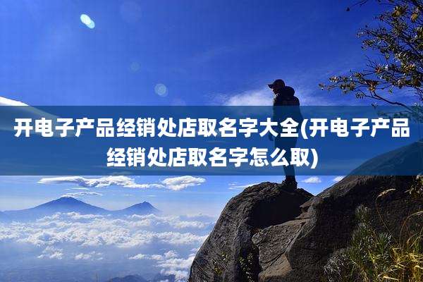 开电子产品经销处店取名字大全(开电子产品经销处店取名字怎么取)