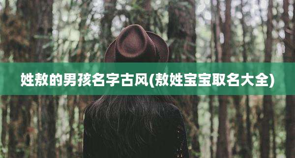 姓敖的男孩名字古风(敖姓宝宝取名大全)