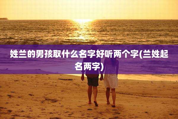 姓兰的男孩取什么名字好听两个字(兰姓起名两字)