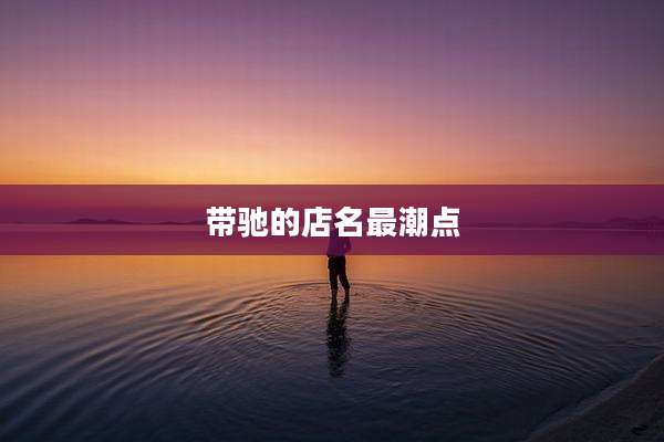 带驰的店名最潮点