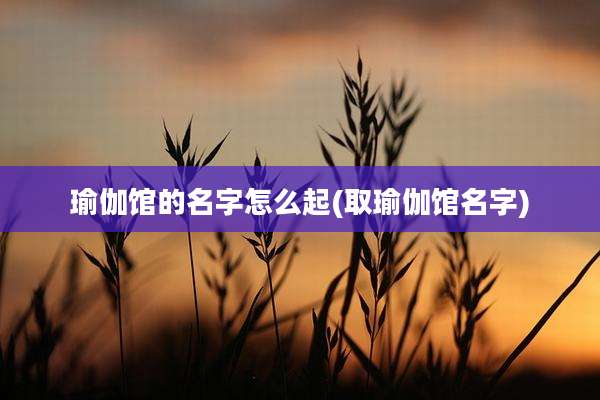 瑜伽馆的名字怎么起(取瑜伽馆名字)