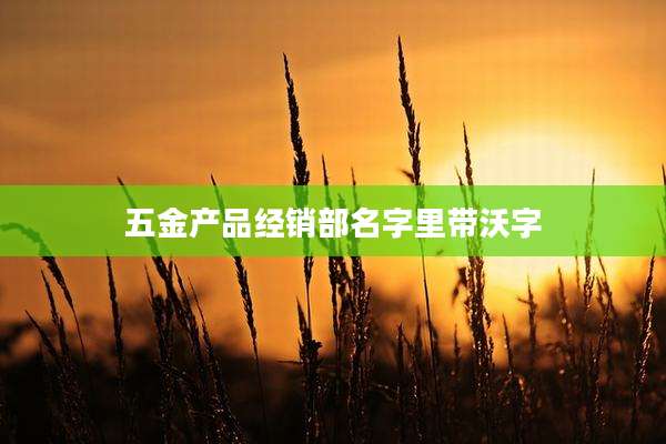 五金产品经销部名字里带沃字
