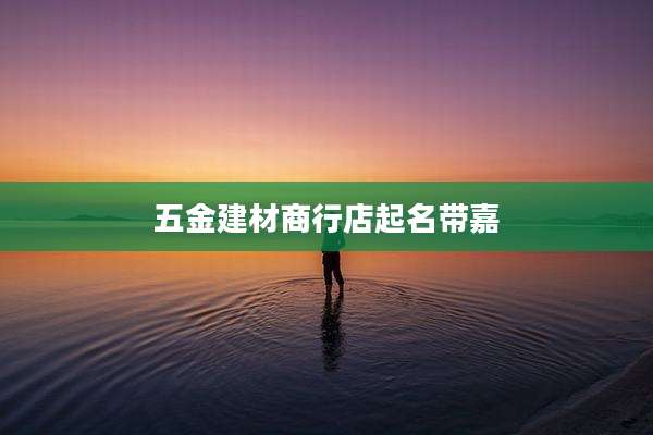 五金建材商行店起名带嘉