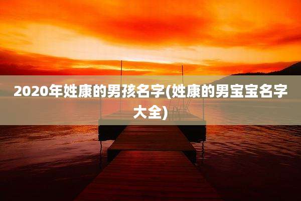 2020年姓康的男孩名字(姓康的男宝宝名字大全)