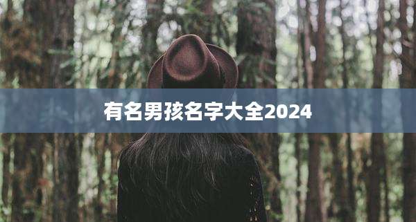 有名男孩名字大全2024