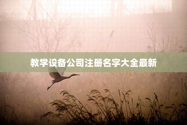 教学设备公司注册名字大全最新
