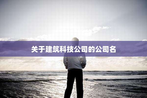 关于建筑科技公司的公司名