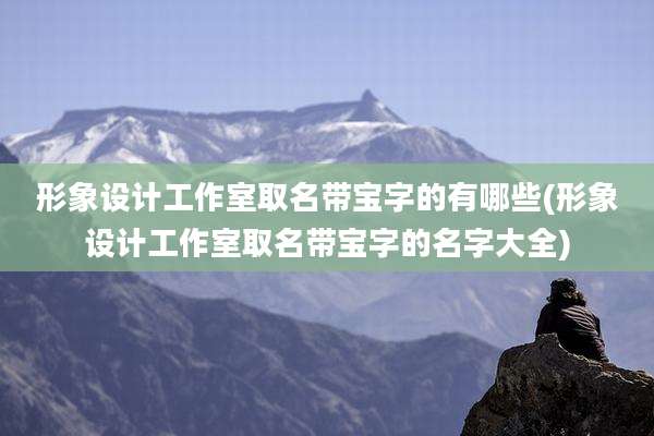 形象设计工作室取名带宝字的有哪些(形象设计工作室取名带宝字的名字大全)