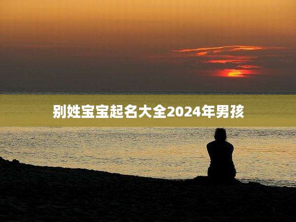 别姓宝宝起名大全2024年男孩